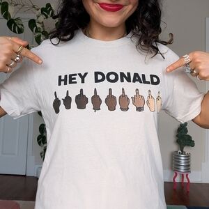 Fingers Up To The Man Graphic Tee